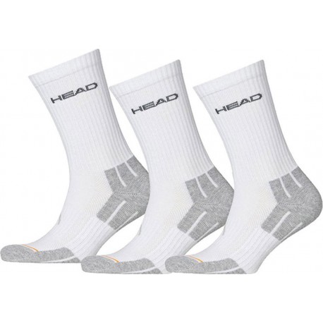 Head Chaussettes Performance Crew Gris Blanc Taille 39 à 42