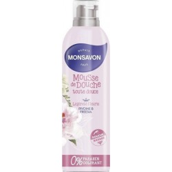 Monsavon Mousse De Douche Rasage Légèreté Fleurie Pivoine Et Freesia 200ml