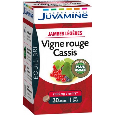 Juvamine Équilibre Jambes Légères Vigne Rouge Cassis Formule Plus Dosée