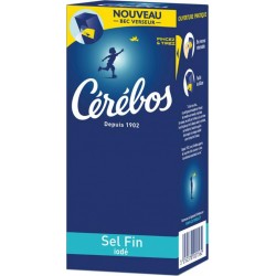 Cérébos Sel Fin Iodé 500g (lot de 20)